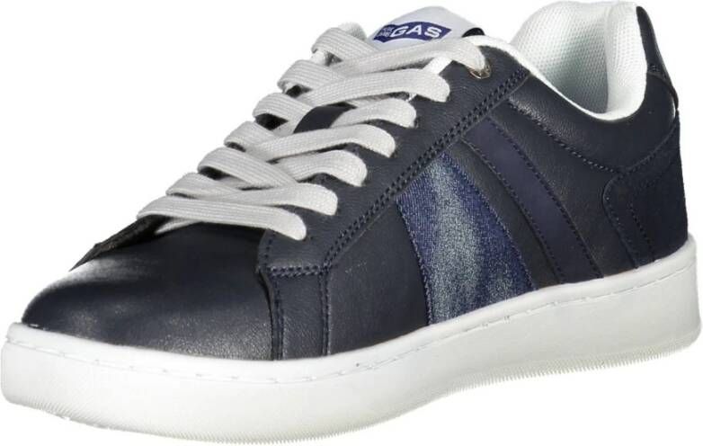 GAS Blauwe Sportieve Veterschoenen met Contrastdetails Blue Heren