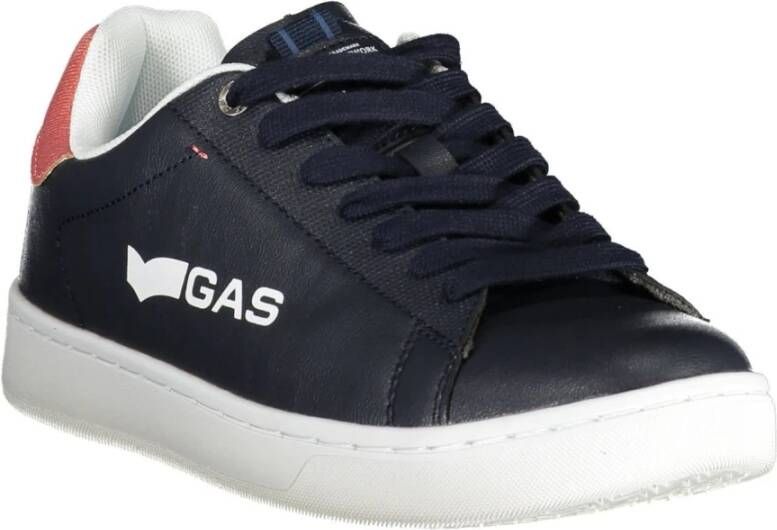 GAS Blauwe Sportschoenen met Contrastdetails Blue Heren