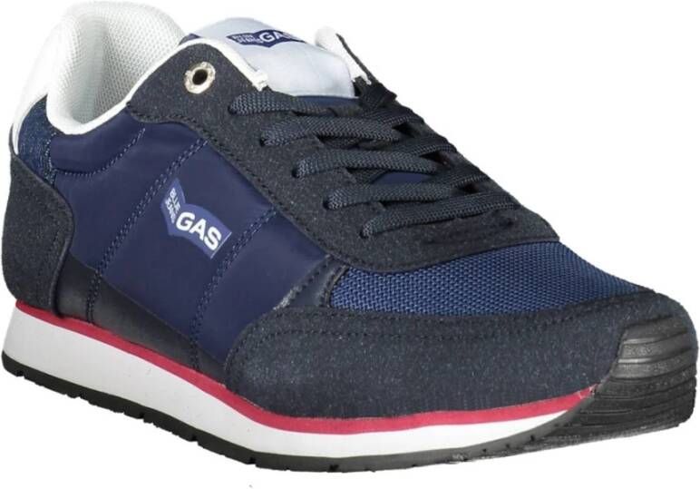 GAS Blauwe Sportschoenen met Contrastdetails Blue Heren