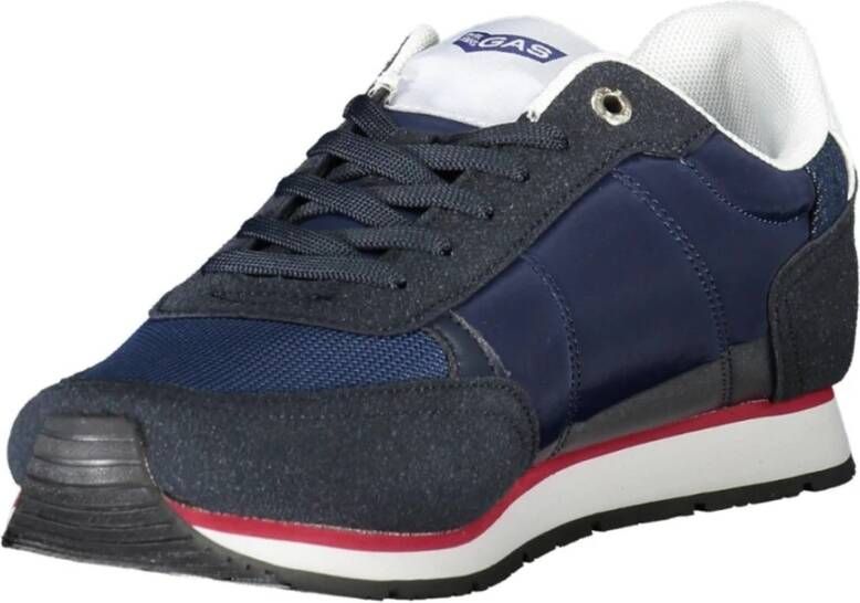 GAS Blauwe Sportschoenen met Contrastdetails Blue Heren