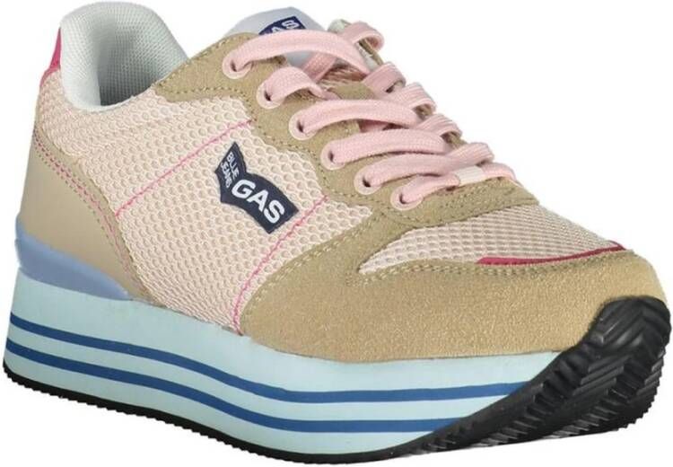 GAS Roze Sneaker met Contrastdetails Pink Dames