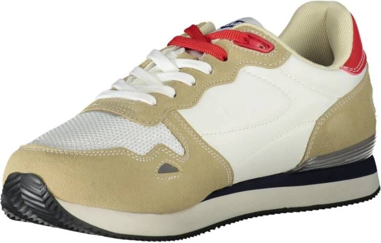 GAS Sportieve Beige Veterschoenen Contrastzool Beige Heren