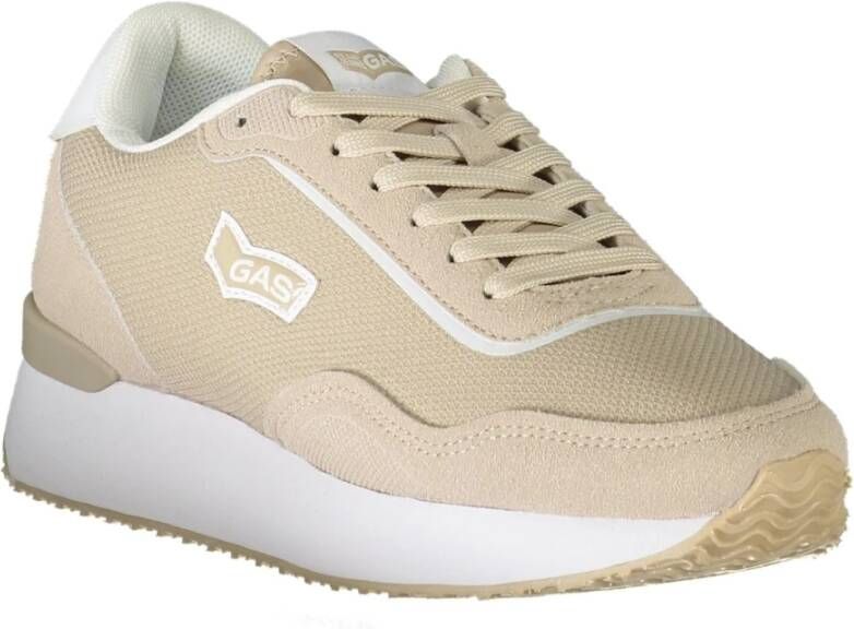 GAS Sportieve Beige Veterschoenen met Contrastdetails Beige Dames