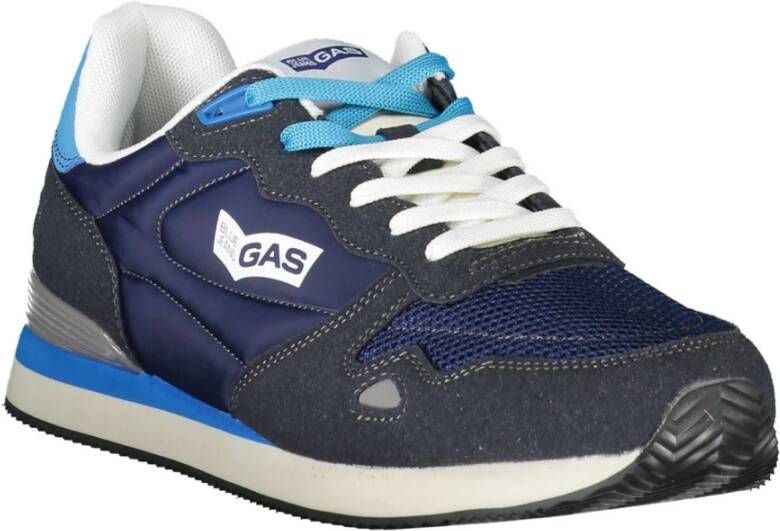 GAS Sportieve Blauwe Veterschoenen met Contrastdetails Blue Heren