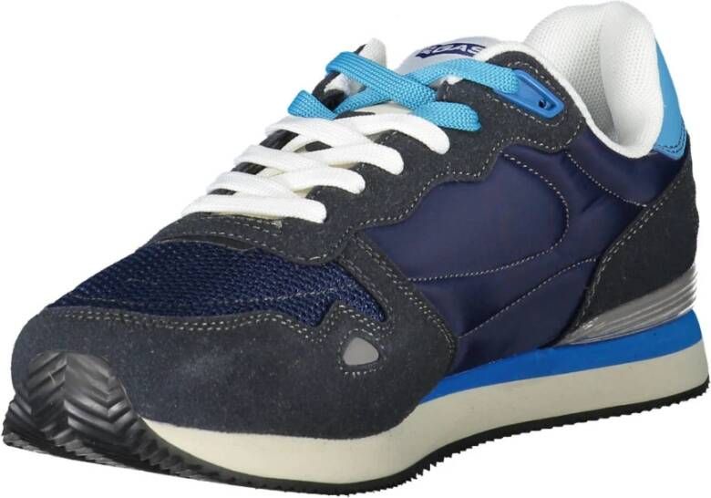 GAS Sportieve Blauwe Veterschoenen met Contrastdetails Blue Heren