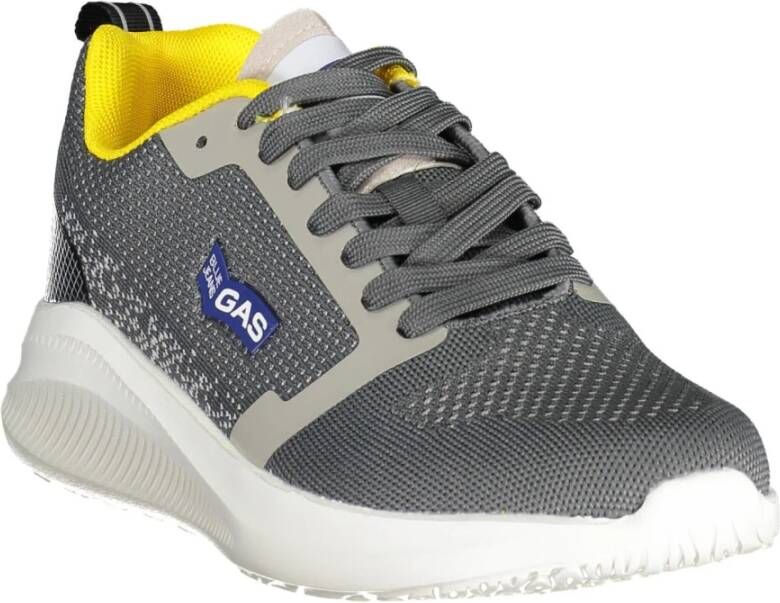 GAS Sportieve Veterschoenen Grijs Contrast Logo Gray Heren