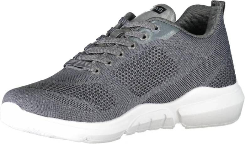 GAS Sportieve Veterschoenen Grijs Freespirit Knit Gray Heren