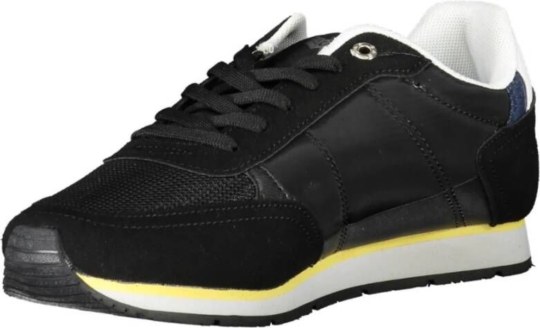 GAS Sportieve Veterschoenen Zwart Contrast Logo Black Heren