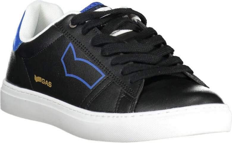 GAS Sportieve Veterschoenen Zwart Contrast Logo Black Heren