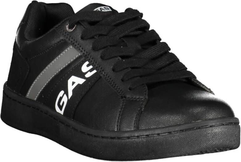 GAS Sportieve Veterschoenen Zwart Contrast Logo Black Heren