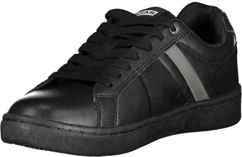 GAS Sportieve Veterschoenen Zwart Contrast Logo Black Heren