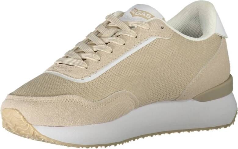 GAS Sportieve Vetersneakers met Contrastdetails Beige Dames