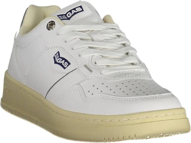 GAS Sportieve Vetersneakers Wit Contrast Logo White Dames