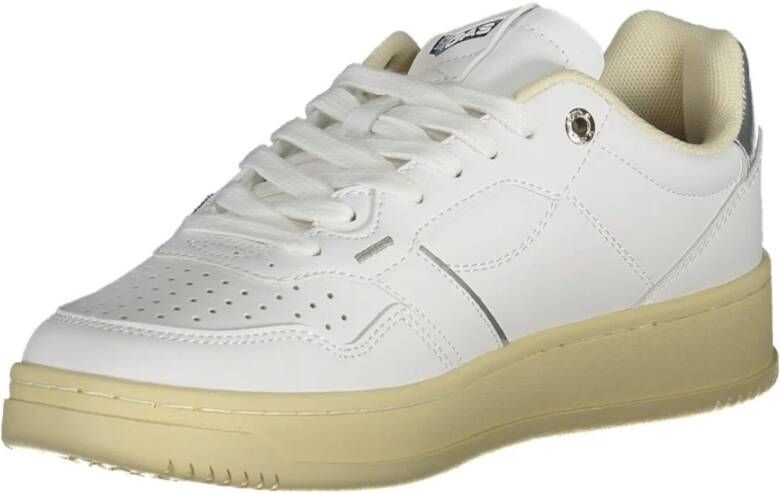 GAS Sportieve Vetersneakers Wit Contrast Logo White Dames