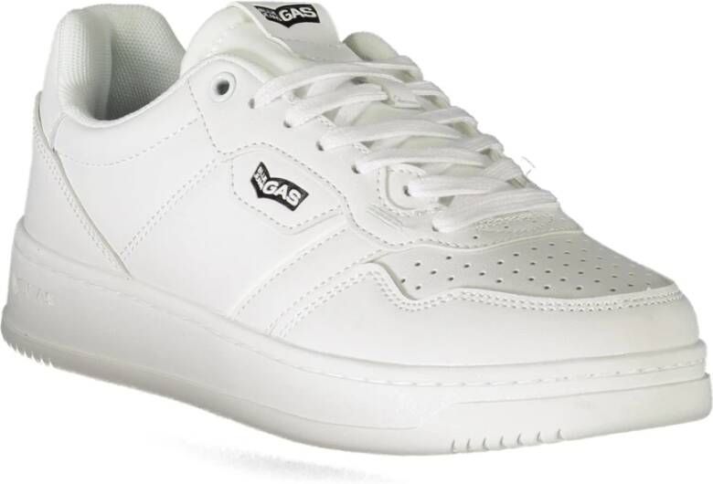 GAS Sportieve Vetersneakers Wit Contrastdetails White Dames