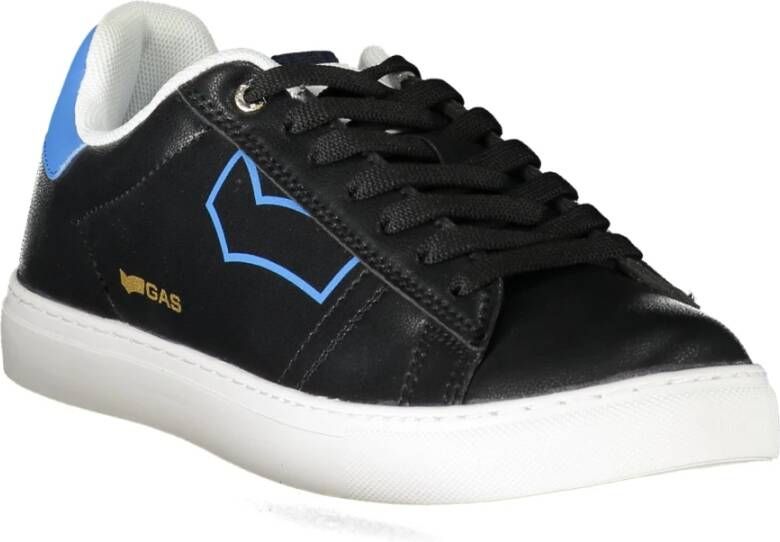 GAS Sportieve Vetersneakers Zwart Black Heren