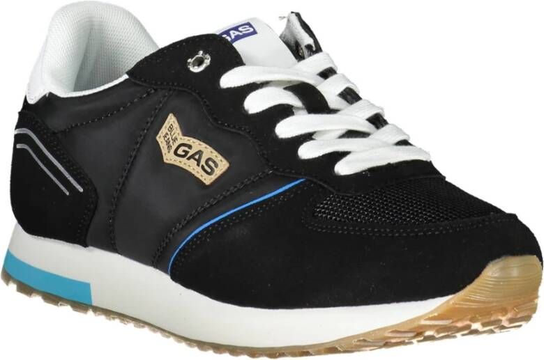 GAS Sportieve Vetersneakers Zwart Black Heren