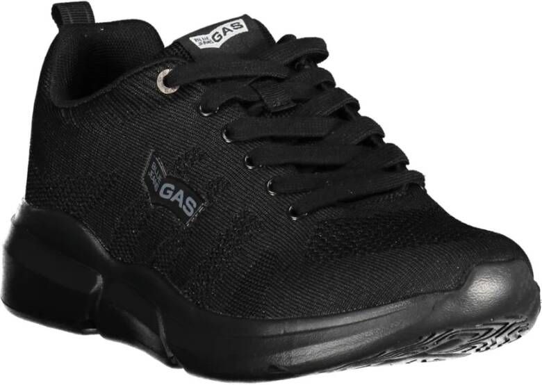 GAS Sportieve Vetersneakers Zwart Black Heren