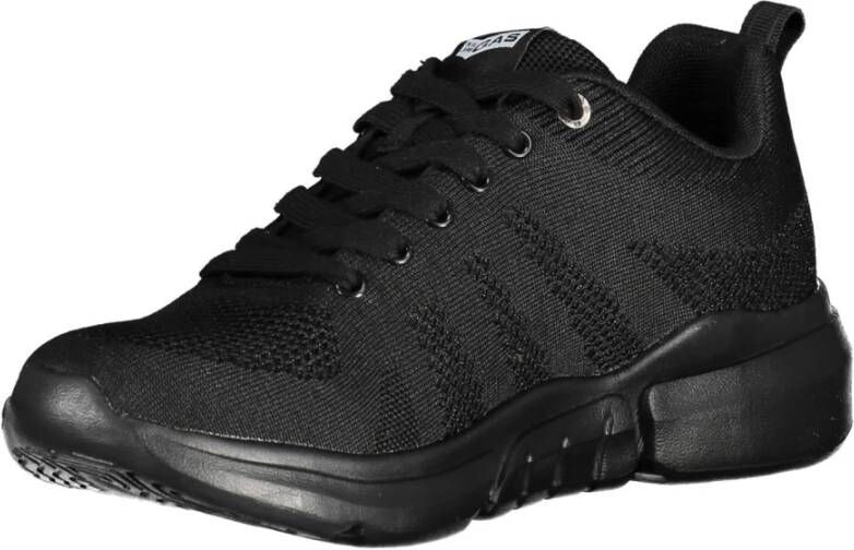 GAS Sportieve Vetersneakers Zwart Black Heren