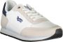 GAS Sportieve witte vetersneakers met contrastdetails White Heren - Thumbnail 4