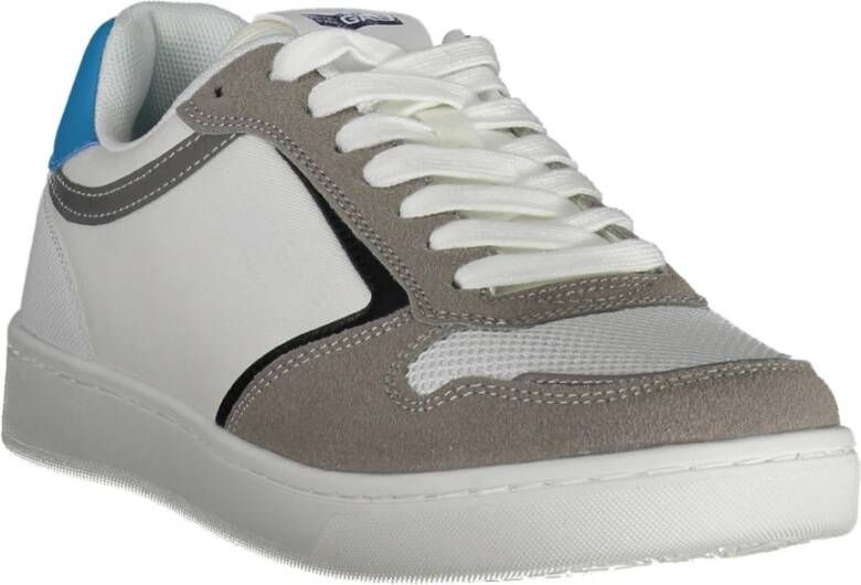 GAS Sportieve witte vetersneakers met logo White Heren