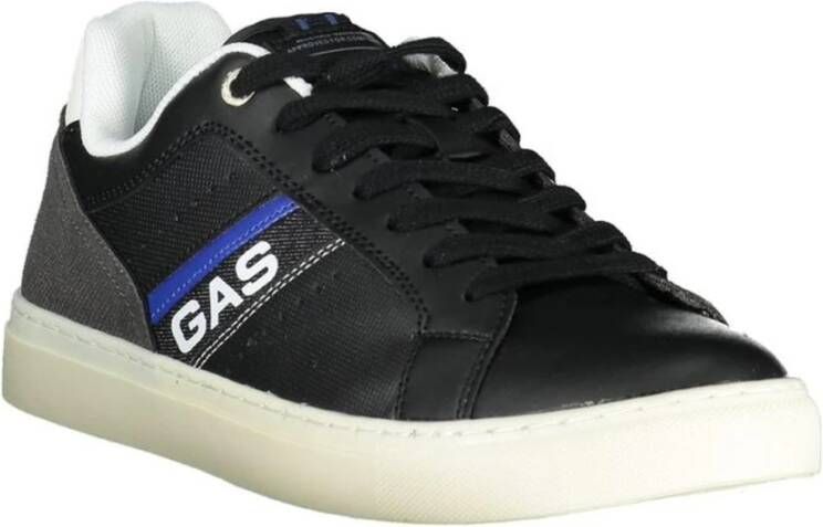 GAS Zwarte Sneakers met Contrastdetails Black Heren