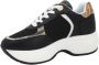 Gattinoni Zwarte Sneakers met Witte Contrastinzetten en Planetariumprint Black Dames - Thumbnail 4