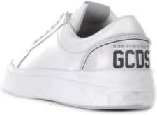 Gcds Leren Logo Sneakers Rubberen Zool White Unisex