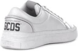 Gcds Leren Logo Sneakers Rubberen Zool White Unisex