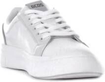 Gcds Leren Logo Sneakers Rubberen Zool White Unisex