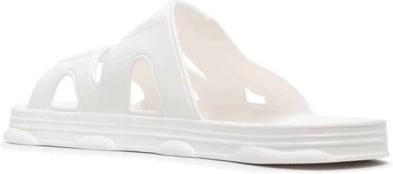 Gcds Rubber Logo Platte Sandalen Mannen White Heren