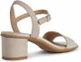 Geox Beige Platte Sandalen voor Vrouwen Beige Dames - Thumbnail 4