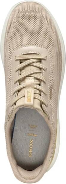 Geox Beige Casual Textiel Sneakers met 3 cm Rubberen Zool Beige Dames