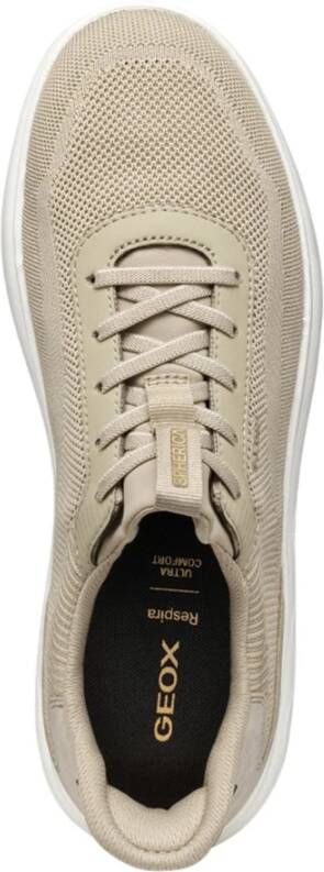 Geox Beige Casual Textiel Sneakers met 3cm Rubberen Zool Beige Heren