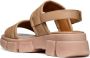 Geox Beige Platte Sandalen Lisbona Skin Beige Dames - Thumbnail 3