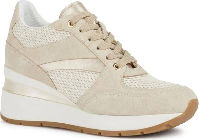 Geox Beige Sneakers voor Vrouwen Beige Dames