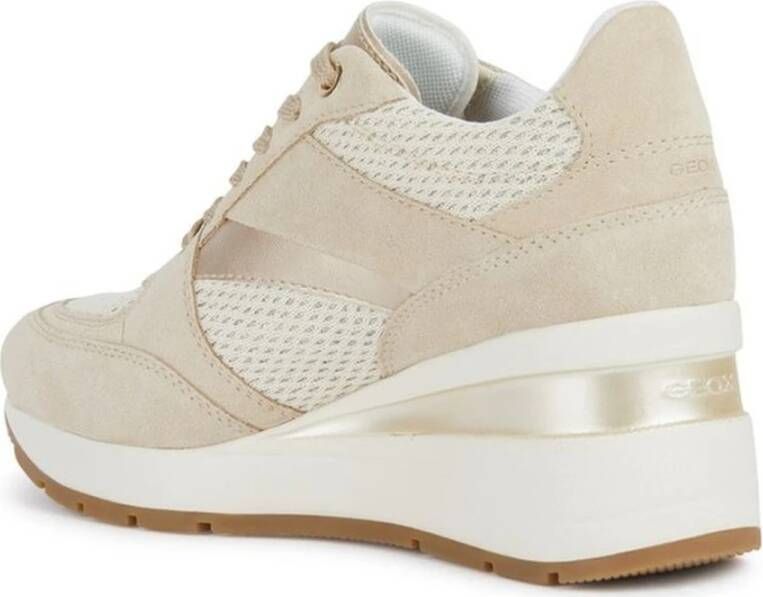 Geox Beige Sneakers voor Vrouwen Beige Dames