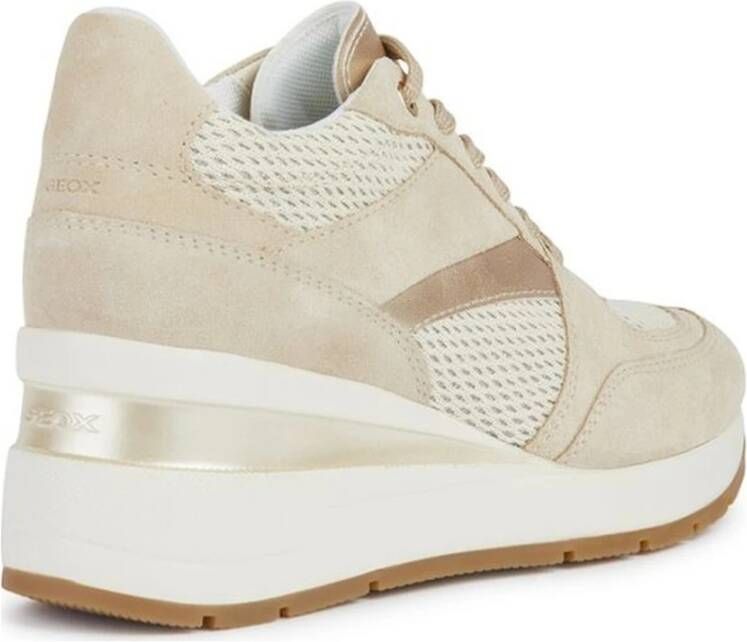 Geox Beige Sneakers voor Vrouwen Beige Dames