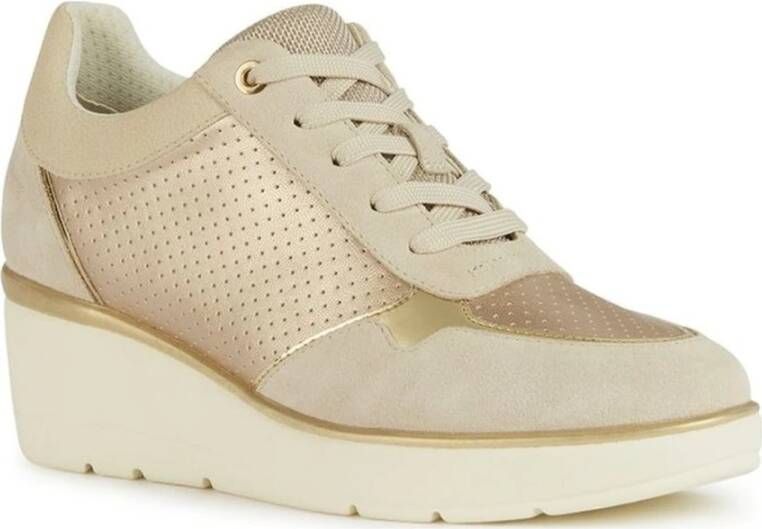 Geox Beige Sneakers voor Vrouwen Beige Dames