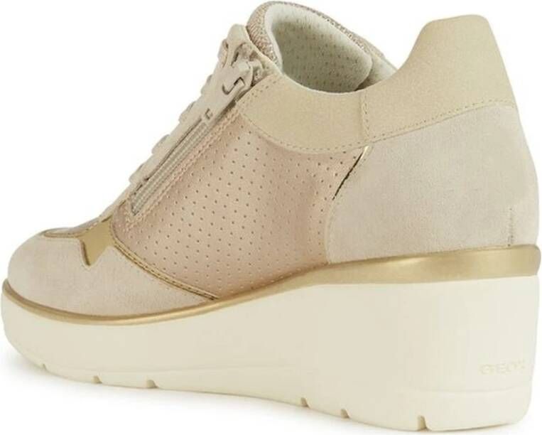 Geox Beige Sneakers voor Vrouwen Beige Dames