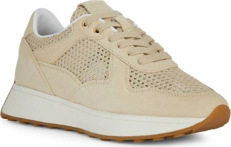 Geox Beige Sneakers voor Vrouwen Beige Dames