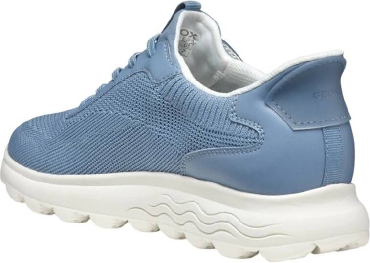 Geox Blauwe Casual Textiel Sneakers Vrouwen Blue Dames