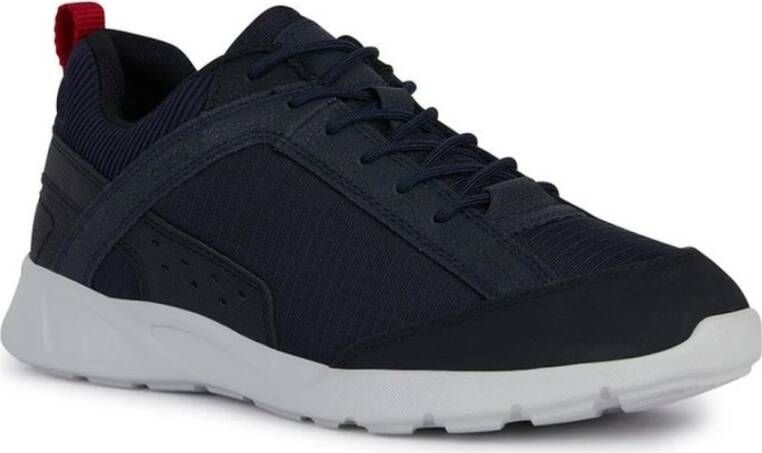 Geox Blauwe Sanzio Sneakers voor Mannen Blue Heren