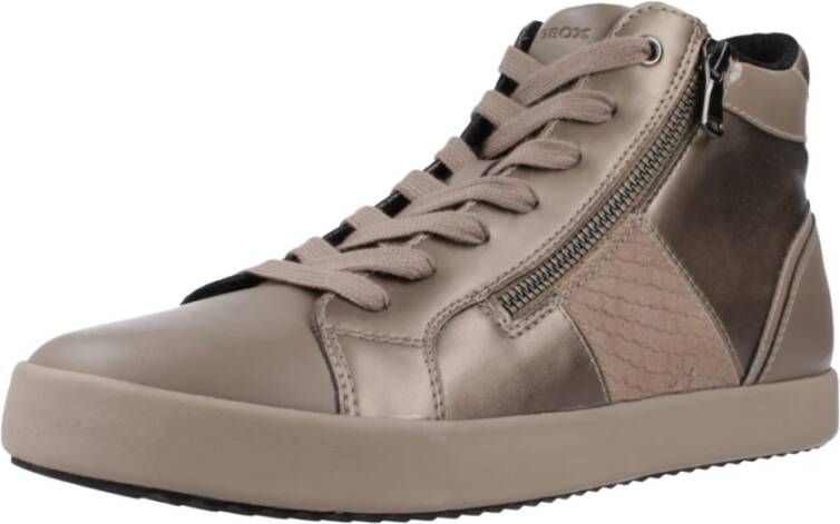 Geox Bloemen Sneakers voor Vrouwen Brown Dames