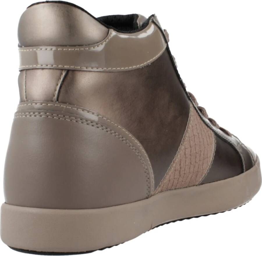 Geox Bloemen Sneakers voor Vrouwen Brown Dames