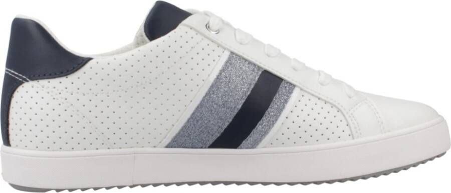 Geox Bloemen Sneakers voor Vrouwen White Dames