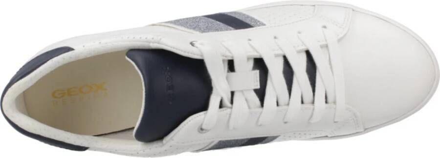 Geox Bloemen Sneakers voor Vrouwen White Dames