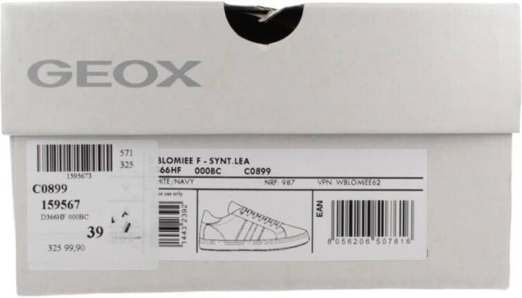 Geox Bloemen Sneakers voor Vrouwen White Dames