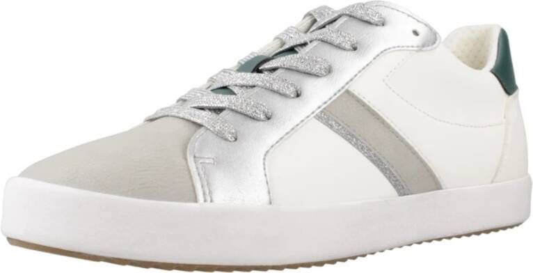 Geox Casual Sneakers met Bloemenpatroon White Dames