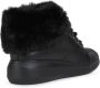 Geox Rubidia Leather Faux Fur Trim Trainers Zwart Dames - Thumbnail 6